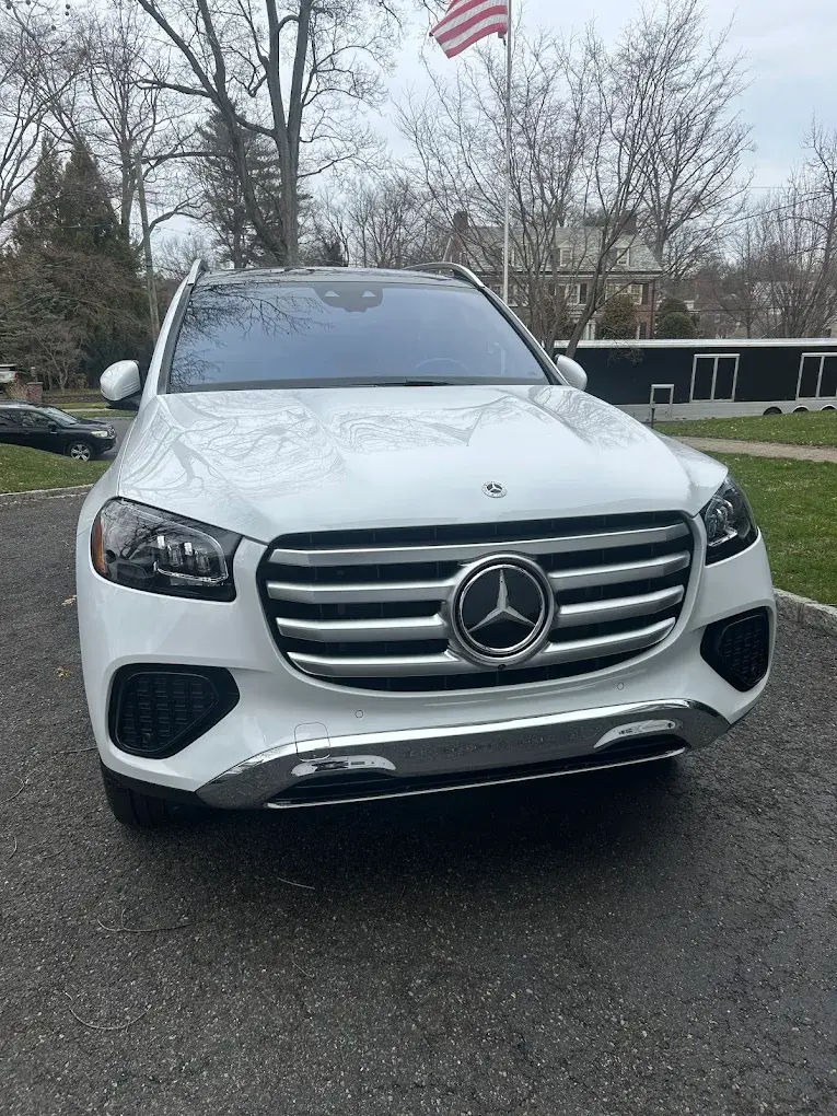 White Mercedes-Benz GLS customer vehicle